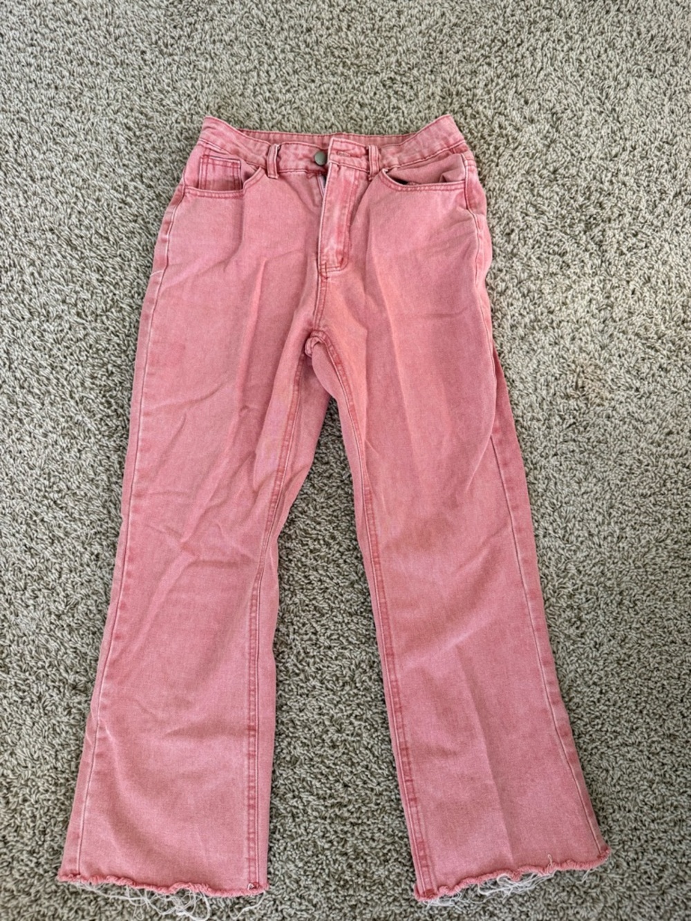 SHEIN Pink Flare Jeans